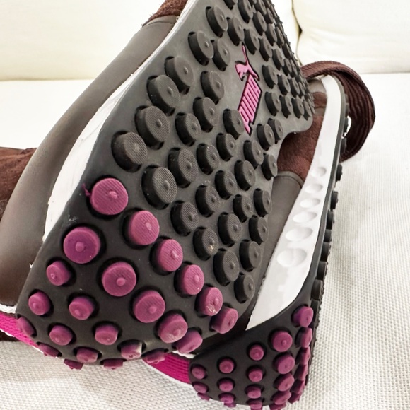 Puma 2000s Vintage Fleece Lined Suede Sneaker Winter Knee Boots Y2K - Picture 6 of 9